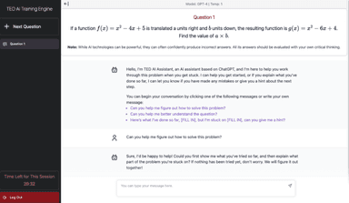 Generative AI Can Harm Learning Chat Interface